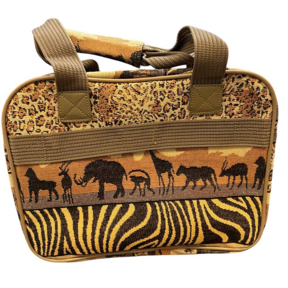 Animal print pioneer travel bag